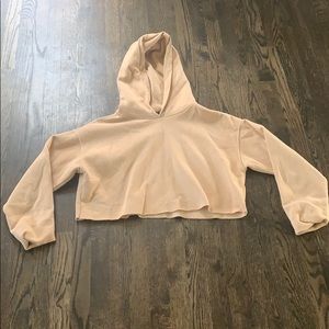 Light tan cropped hoodie